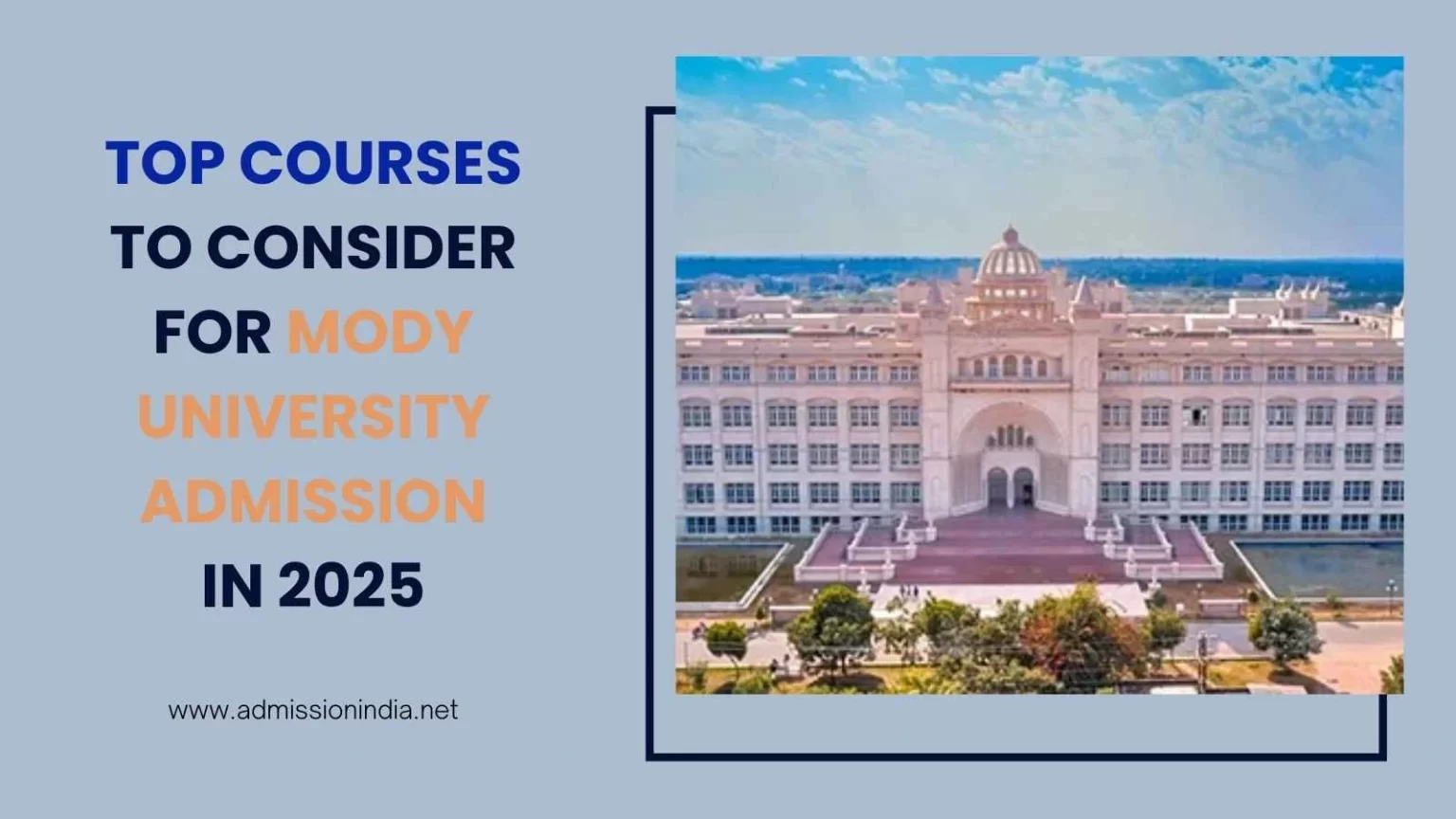 Top Courses to Consider for Mody University Admission in 2025